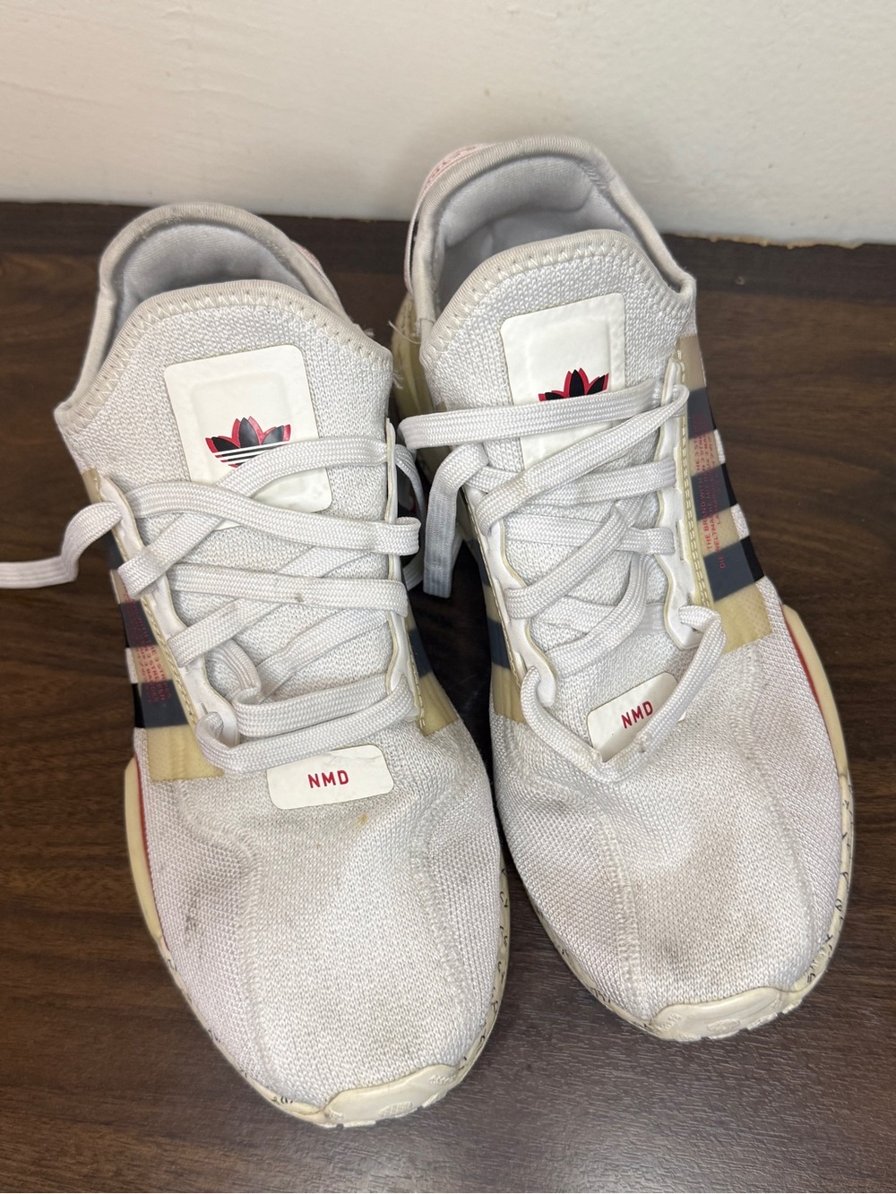 Adidas NMD_V3 White Red Blue "The Brand With The 3 Stripes" Men's Size 9